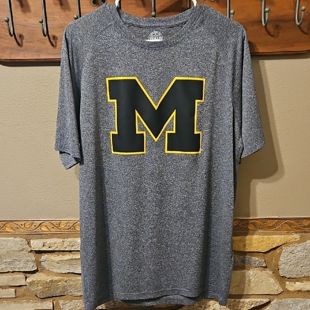 University Of Michigan Athletic Tee Size Large